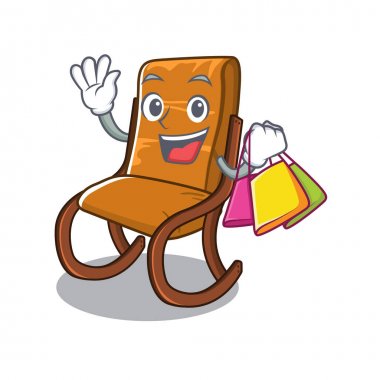 Karakter izole alışveriş sallanan sandalye