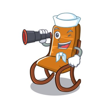 Karikatür şeklinde binoküler sallanan sandalye ile Sailor