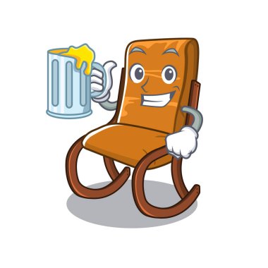 Karikatür şeklinde meyve suyu sallanan sandalye ile