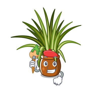 Karakter şeklinde sanatçı örümcek bitki