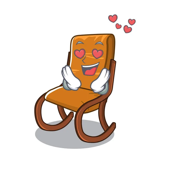 Влюбленный качающийся стул в форме мультфильма — стоковый вектор