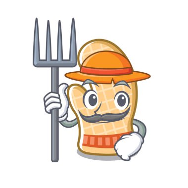 Karikatür şekli ile Çiftçi fırın eldiveni