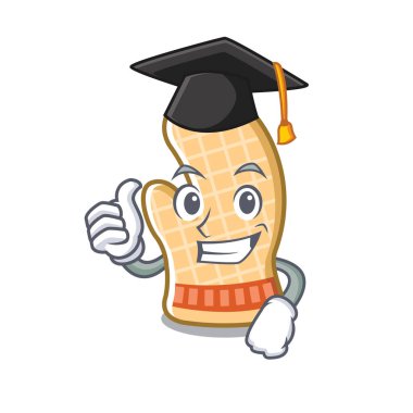 Mezuniyet fırın eldiveni yerleştirilen maskot pişirme masası