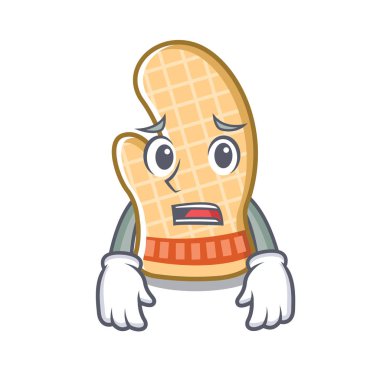 Korkmuş fırın eldiveni charcater izole