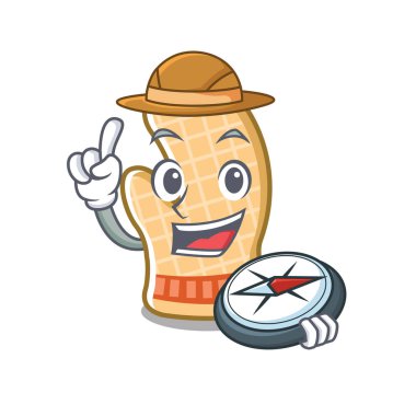 Explorer fırın eldiveni charcater izole