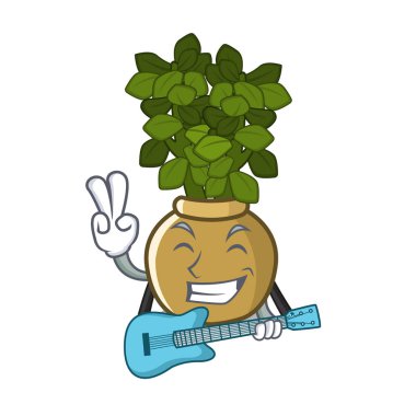 Karakter şeklinde gitar yeşim bitki ile