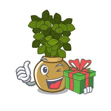 Karakter şeklinde hediye yeşim bitki ile