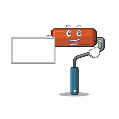 Karikatür izole kurulu boya rulo ile