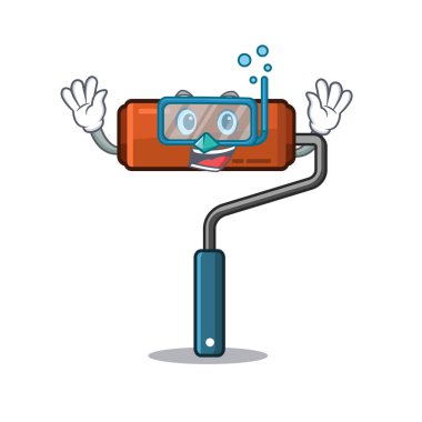 Maskot şeklinde dalış boya silindiri