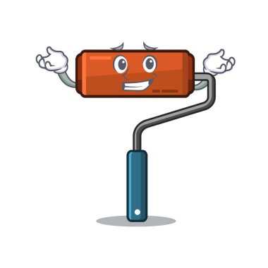 Maskot şeklinde sırıtan boya silindiri