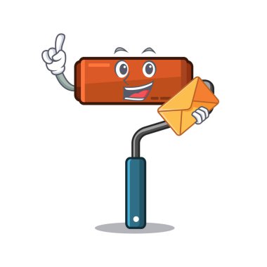 Maskot şeklinde zarf boya rulo ile