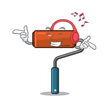 Karakter kovasında müzik boya rulo dinleme