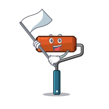 Karikatür alet kutusuna yerleştirilen bayrak boya silindiri ile