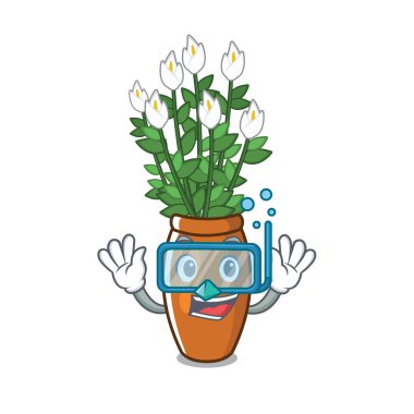 Dalış barış zambağı karikatür pota koymak