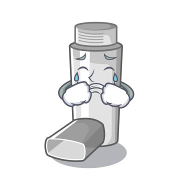 Maskot izole ağlayan astım inhaler