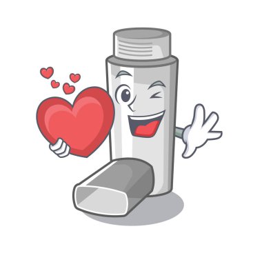 Maskot izole kalp astım inhaler ile