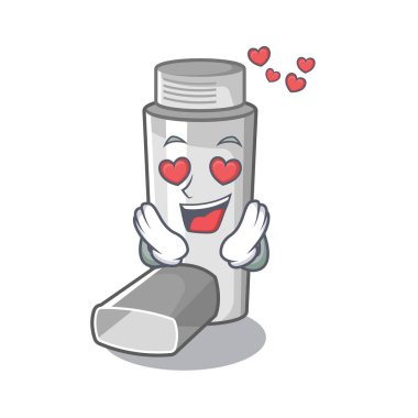 Aşk astım inhaler maskot izole