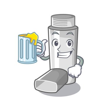 Maskot izole suyu astım inhaler ile