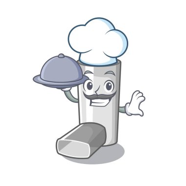 Gıda astım inhaler ile Şef maskot izole
