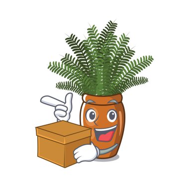 Kutu boston eğrelti otu karakteri ile izole ile