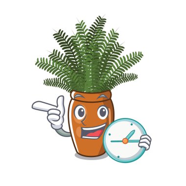 Saat boston eğrelti otu karakteri ile izole ile