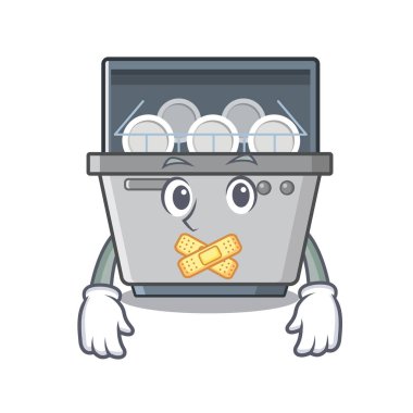 Karikatür sobayı yanında sessiz bulaşık makinesi