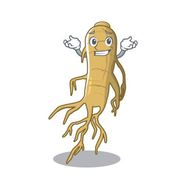 Grinning ginseng bitkiler kök karakteri yayıldı