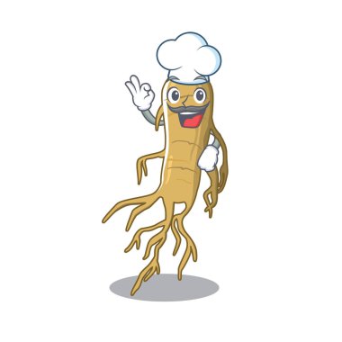 Şef ginseng bitkileri kök karakter yayıldı