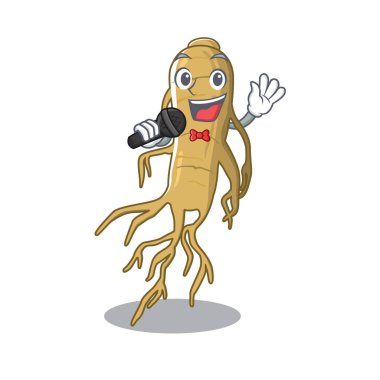 Singing ginseng maskot masanın üzerine yerleştirilir