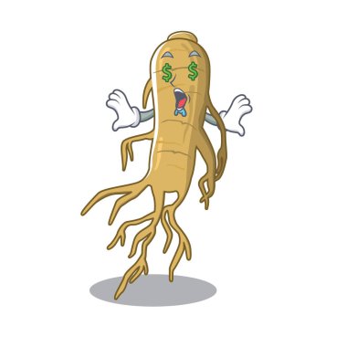Bir karikatür şeklinde Para göz ginseng