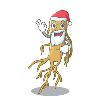 Bir karikatür şeklinde Santa ginseng