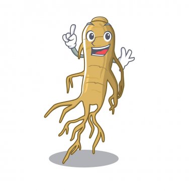 Bir karikatür şeklinde Parmak ginseng