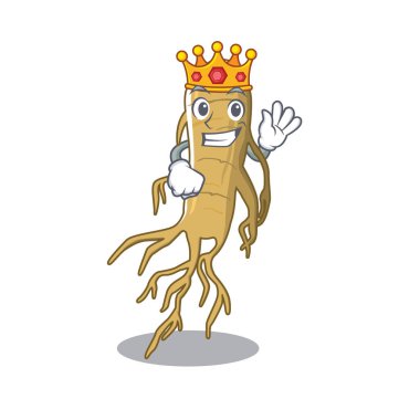 Bir karikatür şeklinde Kral ginseng