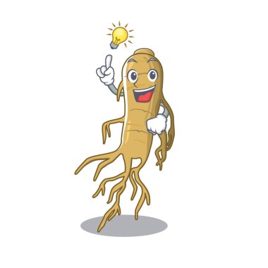 Bir çizgi film şeklinde bir fikir ginseng var