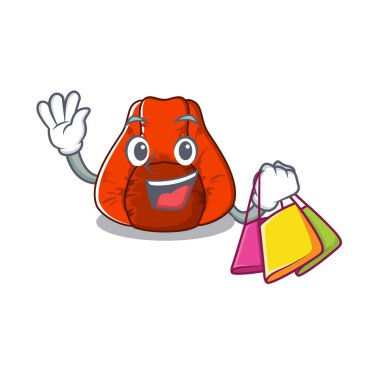 Bir karakter alışveriş fasulye çanta sandalye