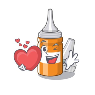 Maskot hap kutusunda kalp kulak damlaları ile