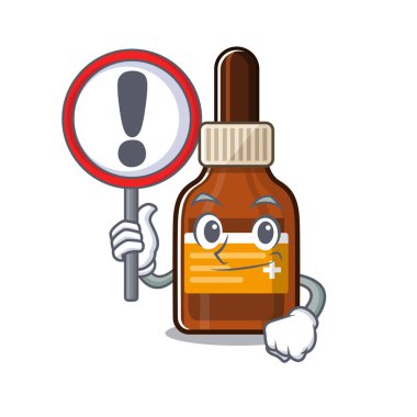 Maskot ile izole işareti iyot ile