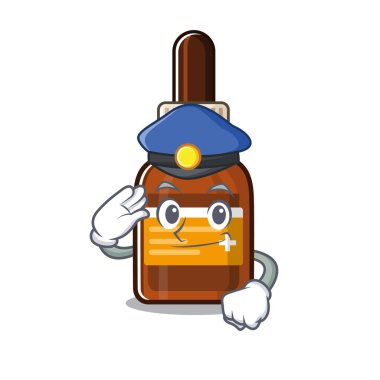 Polis iyot maskotu ile izole