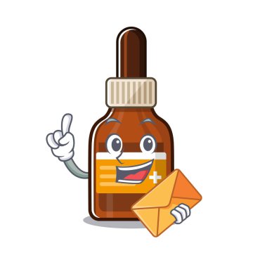 Bir karikatür şekli ile zarf iyot ile