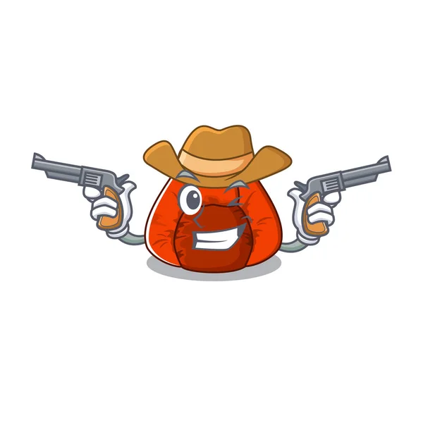 Cowboy Bean Bag Chair in Cartoon vorm — Stockvector