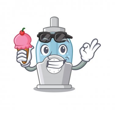 Bir karikatür yatak odasında dondurma nemlendirici ile