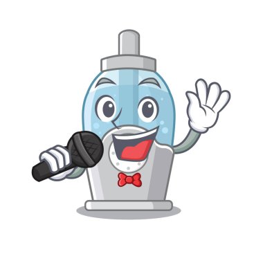 Şarkı söyleyen nemlendirici karakter duvarına tutunur