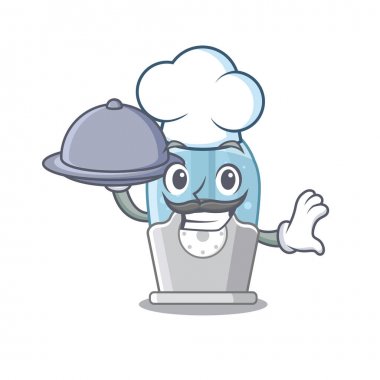 Yemek nemlendiricisi olan şef karakter duvarına tutunuyor