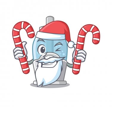 Karikatür şeklinde şeker nemlendirici ile Santa