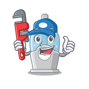 Karikatür şeklinde tesisatçı nemlendirici