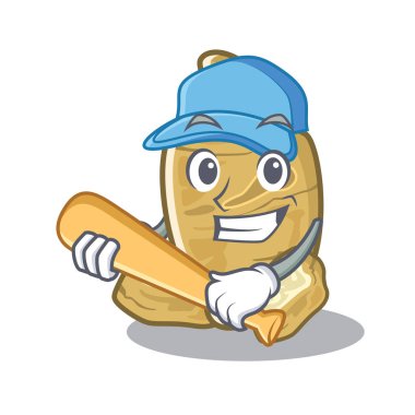 Karikatür masaları ahşap üzerinde beyzbol kudüs enginar oynamak