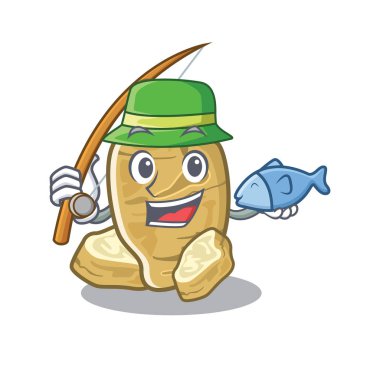 Balıkçılık kudüs enginar karikatür izole