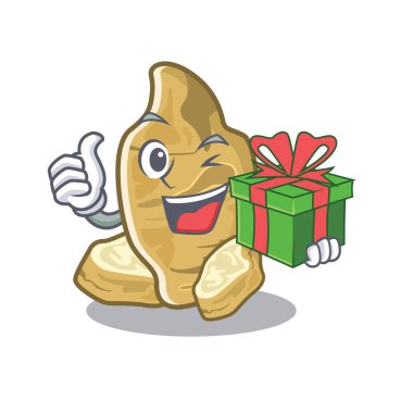 Karikatür izole hediye kudüs enginar ile