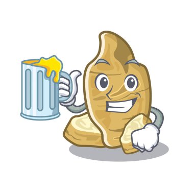 Karikatür izole suyu kudüs enginar ile