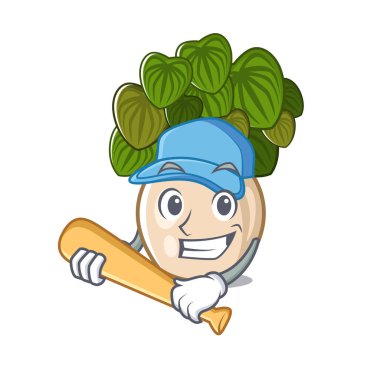 Beyzbol peperomia oynamak bir maskot potbüyür